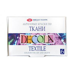 Farby do tkanin Decola Textile, 6 kolorów x 20ml